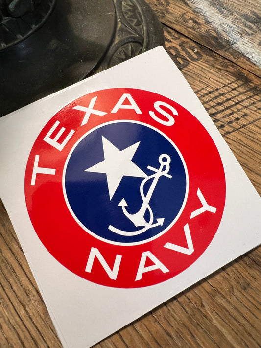 Texas Navy Vinyl Decal - Pair