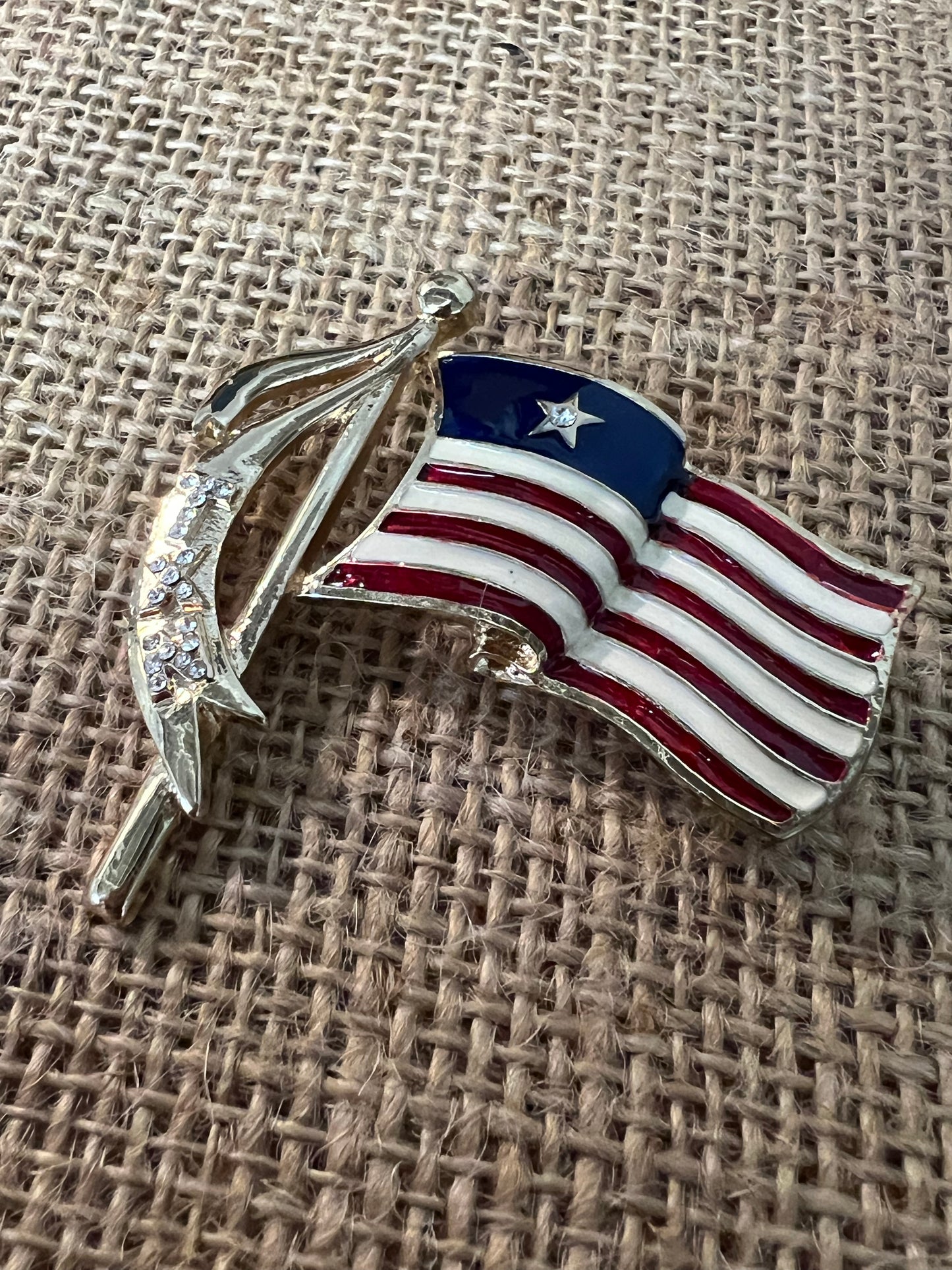 Ladies Hawkins Flag Enameled Pin