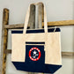 Texas Navy Canvas Tote Bag