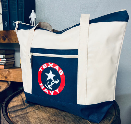 Texas Navy Canvas Tote Bag