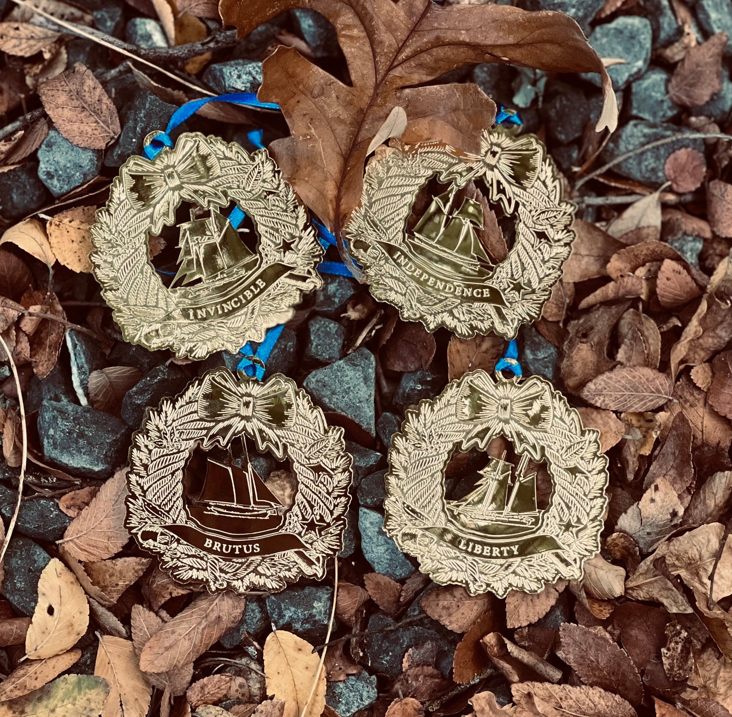 First Texas Navy Christmas Ornaments (set of 4)