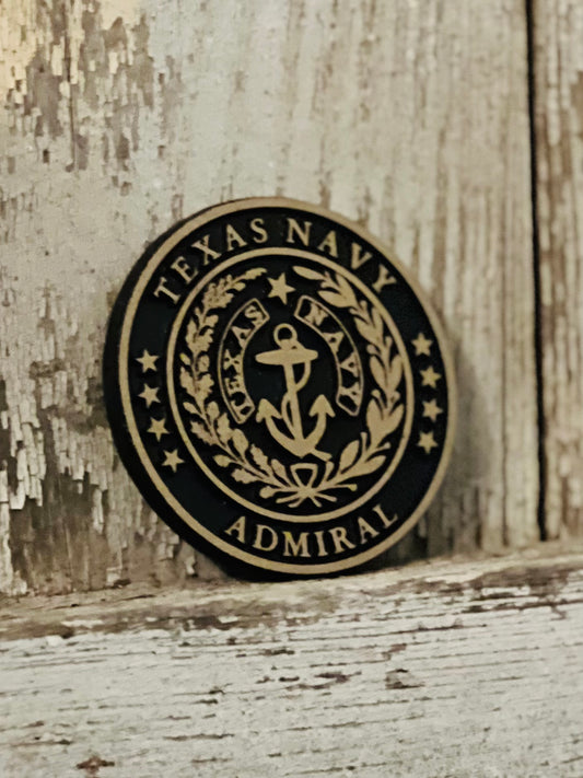 Texas Navy Admiral Grave Marker Medallion