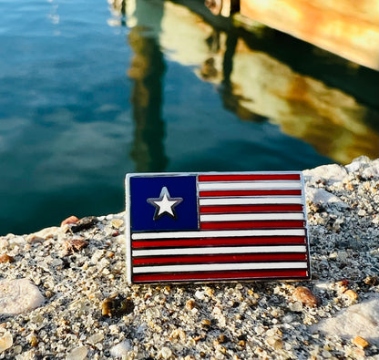 Hawkins Flag Lapel Pin