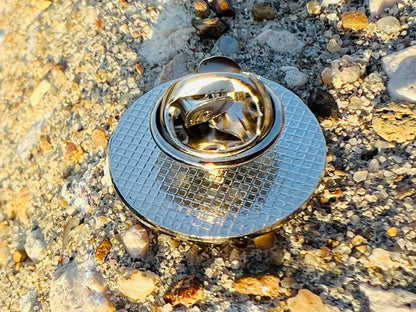 Red, Chrome & Blue Logo Lapel Pin