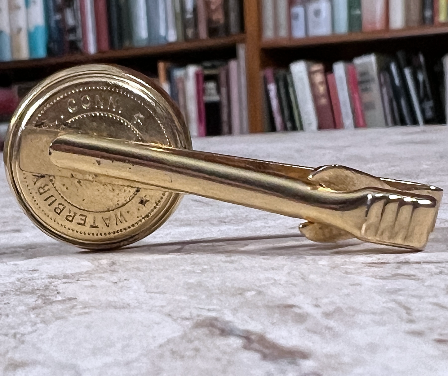 Texas Navy Button Tie Clip